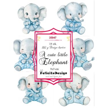 Toppers A cute littel elephant 18 stk 9x9cm 200g